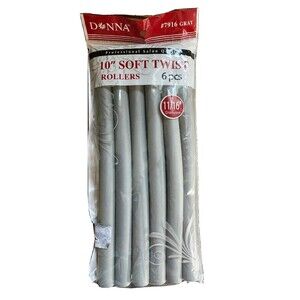 Donna 10" soft twist rollers 11/16" diameter  6 count